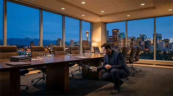 Corporate office and boardroom bug detection Alberta