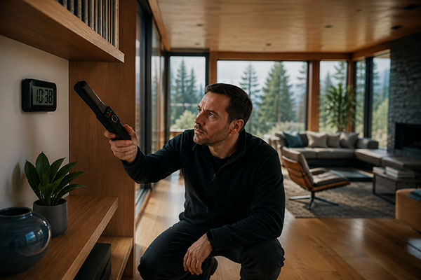 Professional home hidden bug and camera detection sweep British Columbia