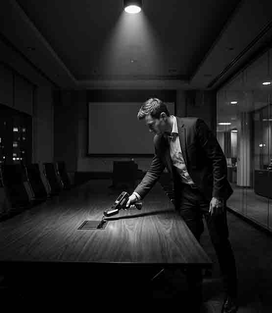Corporate office and boardroom electronic bug detection sweep Canada