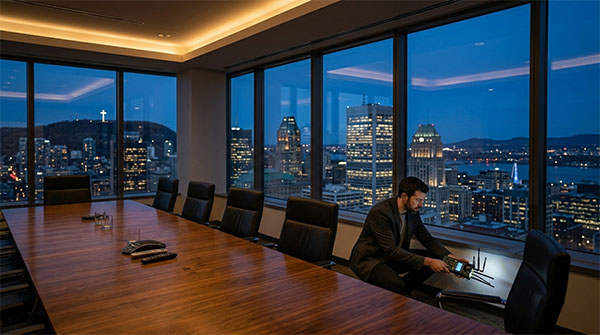 Corporate office and boardroom bug detection sweep Quebec